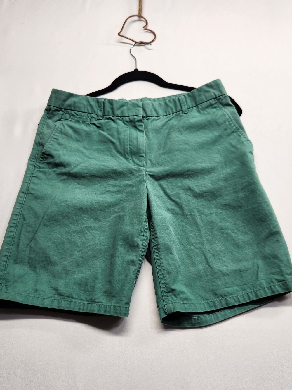 ⭐️Gap Khakis Boyfriend Roll Up Shorts 2 Green 100% Cotton Chino Bermuda Mid Rise